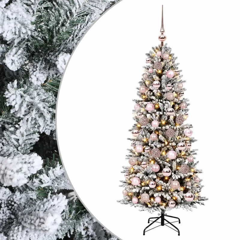 Albero di Natale artificiale con palline 180 cm 300 LED 3466651