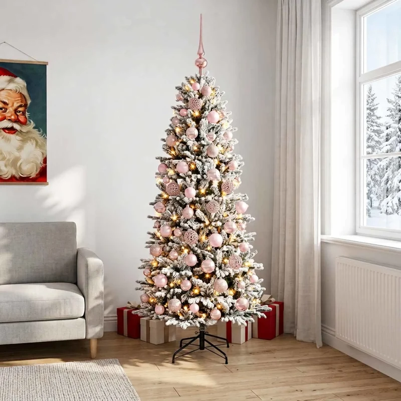 Albero di Natale artificiale con palline 180 cm 300 LED 3466651