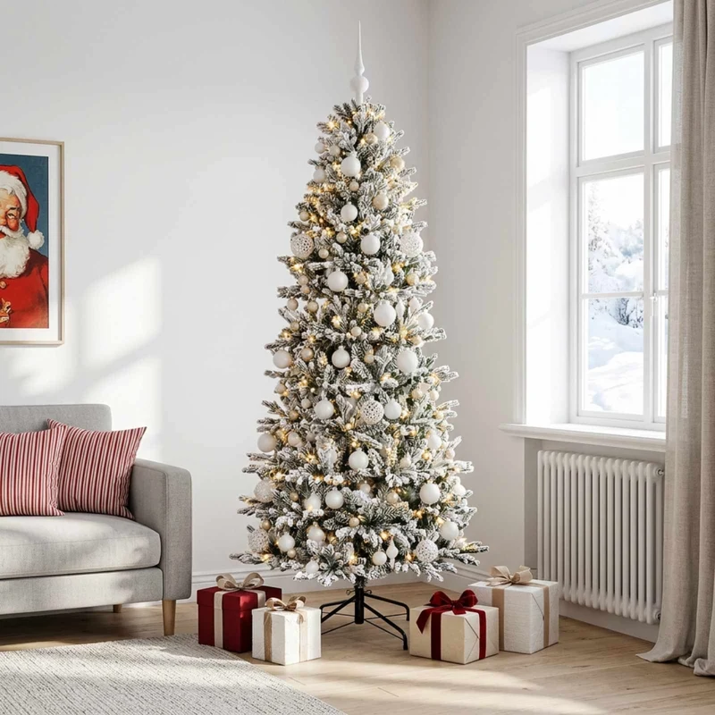 Albero di Natale artificiale con palline 240 cm 300 LED 3467061