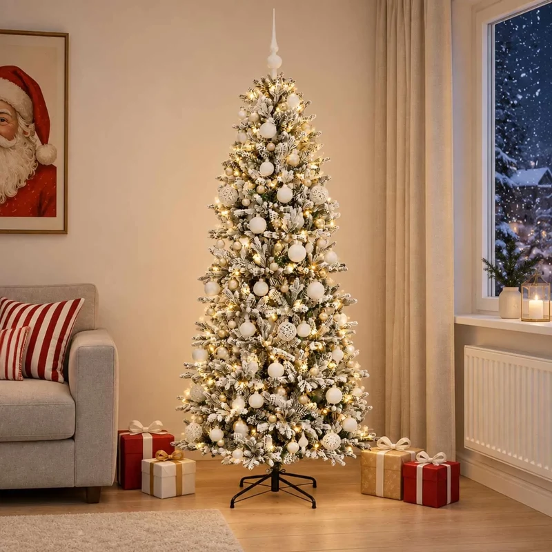 Albero di Natale artificiale con palline 240 cm 300 LED 3467061