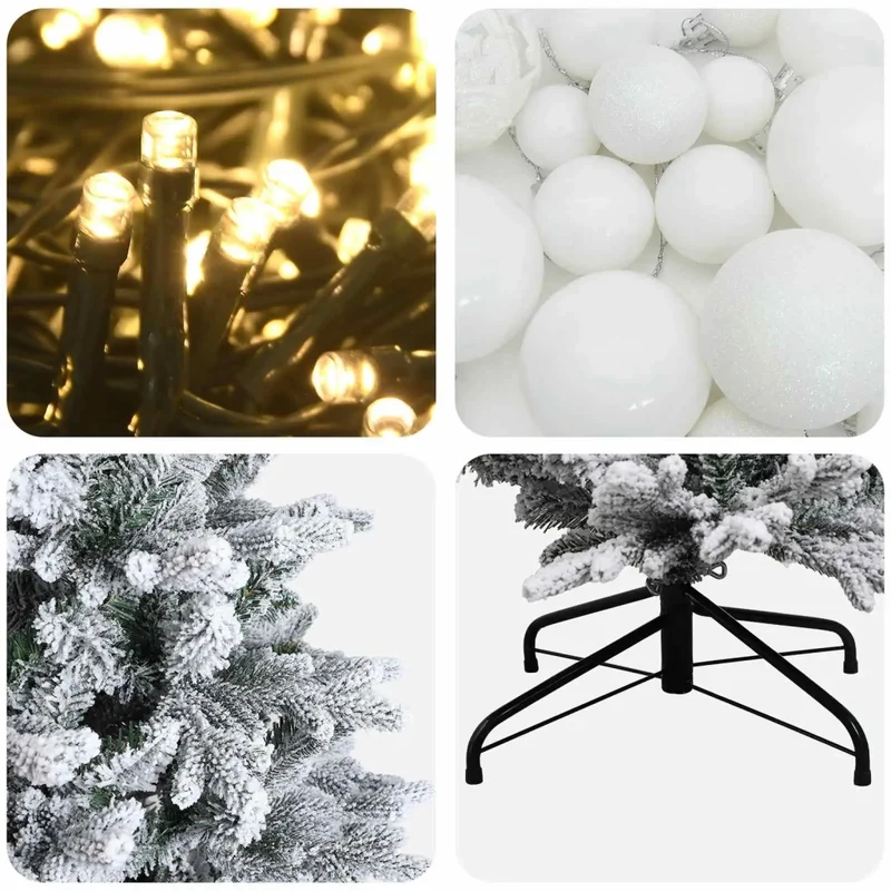 Albero di Natale artificiale con palline 240 cm 300 LED 3467061