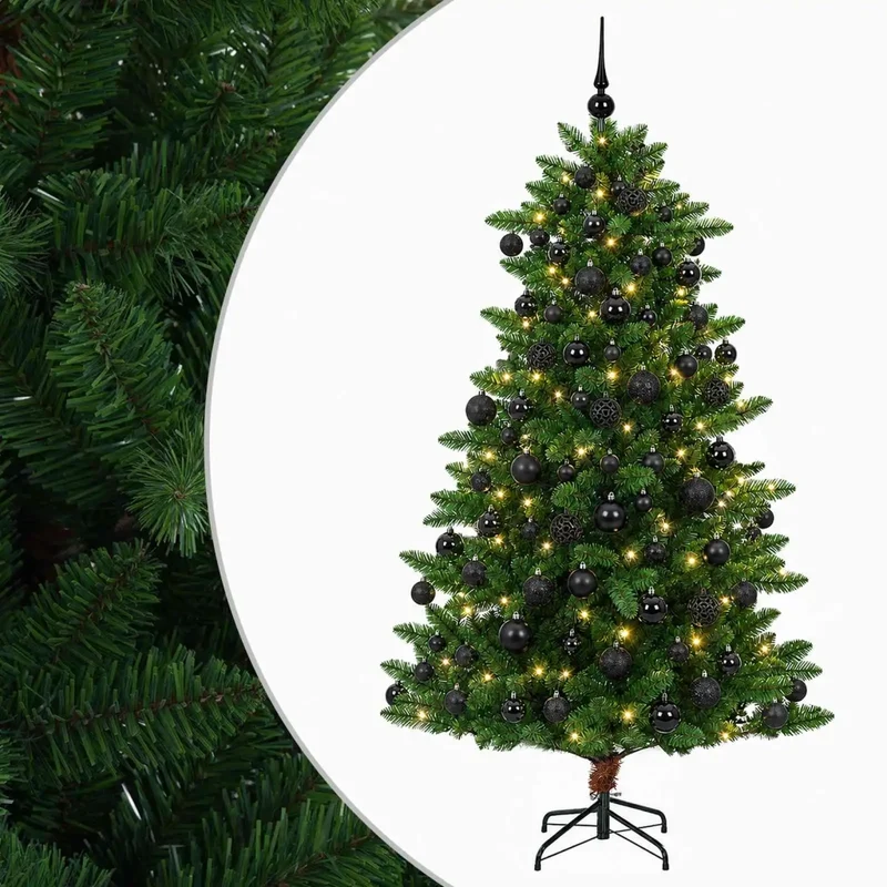Albero di Natale Artificiale con Palline 210 cm 300 LED 3461373