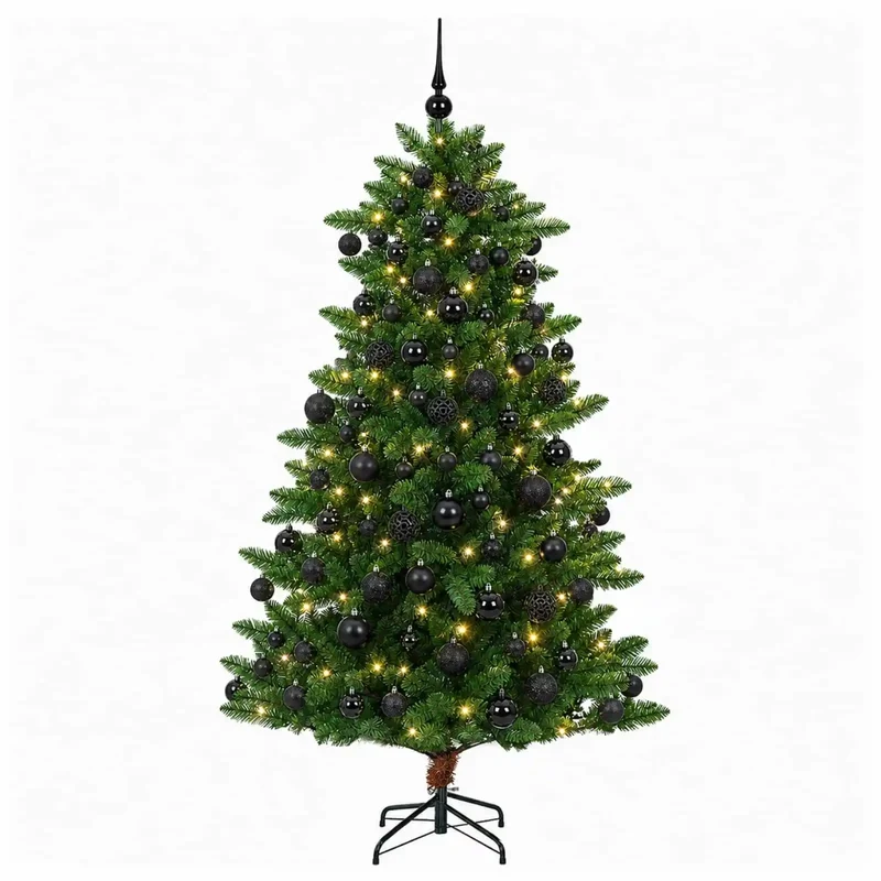 Albero di Natale Artificiale con Palline 210 cm 300 LED 3461373