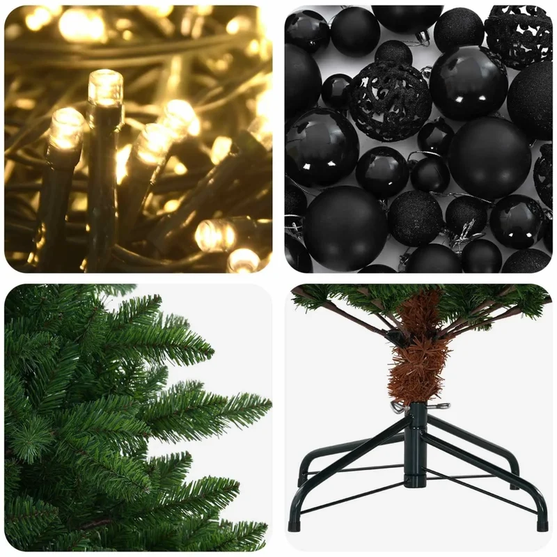 Albero di Natale Artificiale con Palline 210 cm 300 LED 3461373