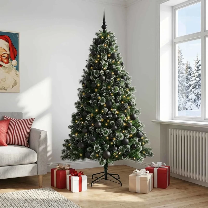 Albero di Natale Artificiale con Palline 240 cm 300 LED 3461254