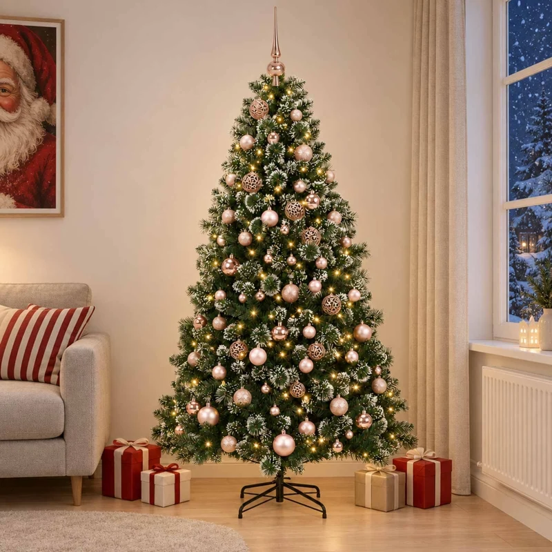Albero di Natale Artificiale con Palline 240 cm 300 LED 3461259
