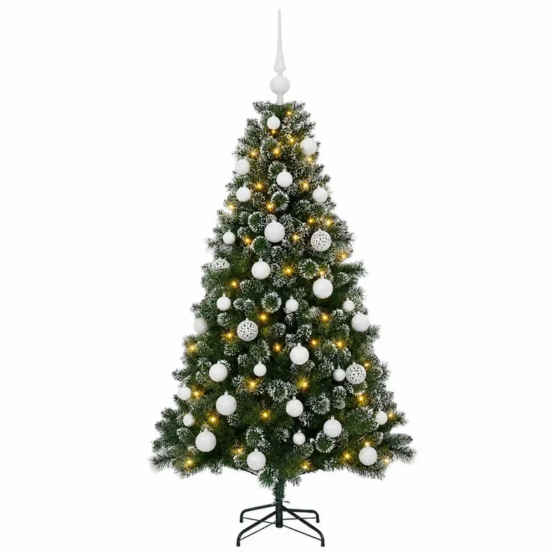 Albero di Natale Artificiale con Palline 150 cm 150 LED 3461261