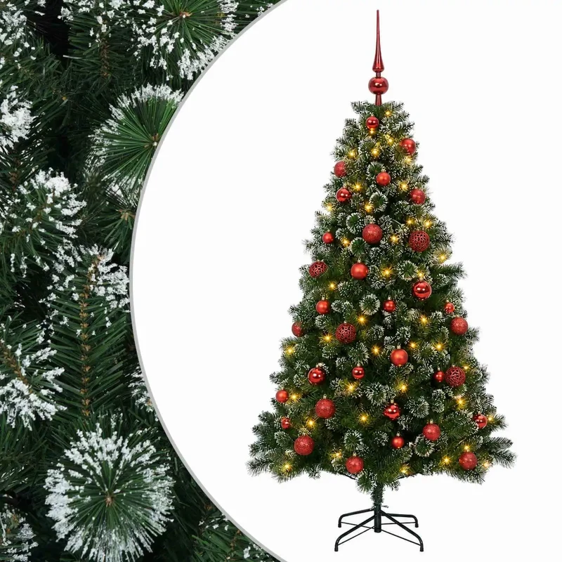 Albero di Natale artificiale con palline 150 cm 150 LED 3461246