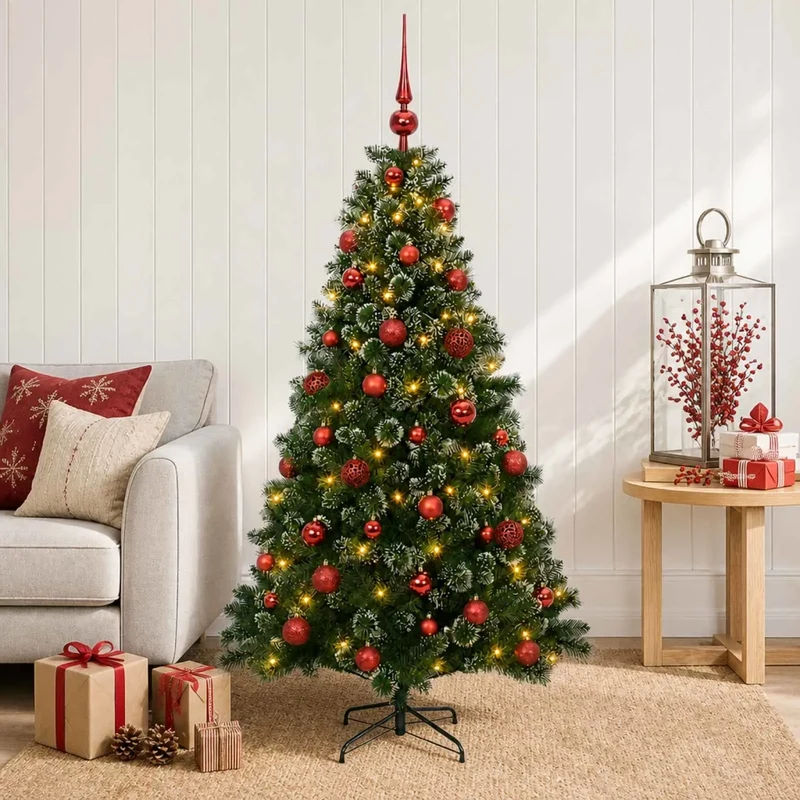 Albero di Natale artificiale con palline 150 cm 150 LED 3461246