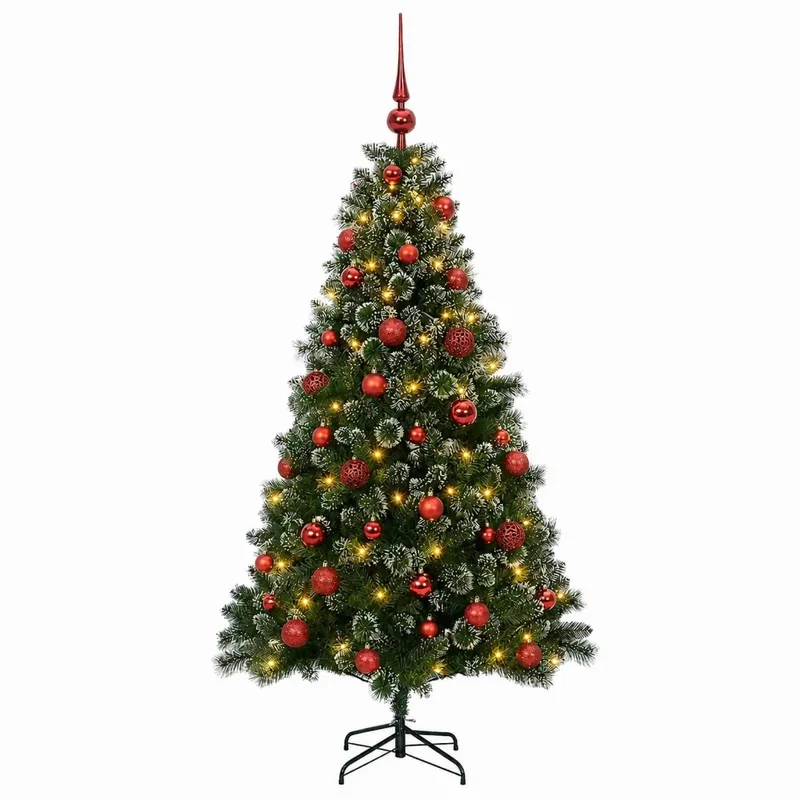 Albero di Natale artificiale con palline 150 cm 150 LED 3461246