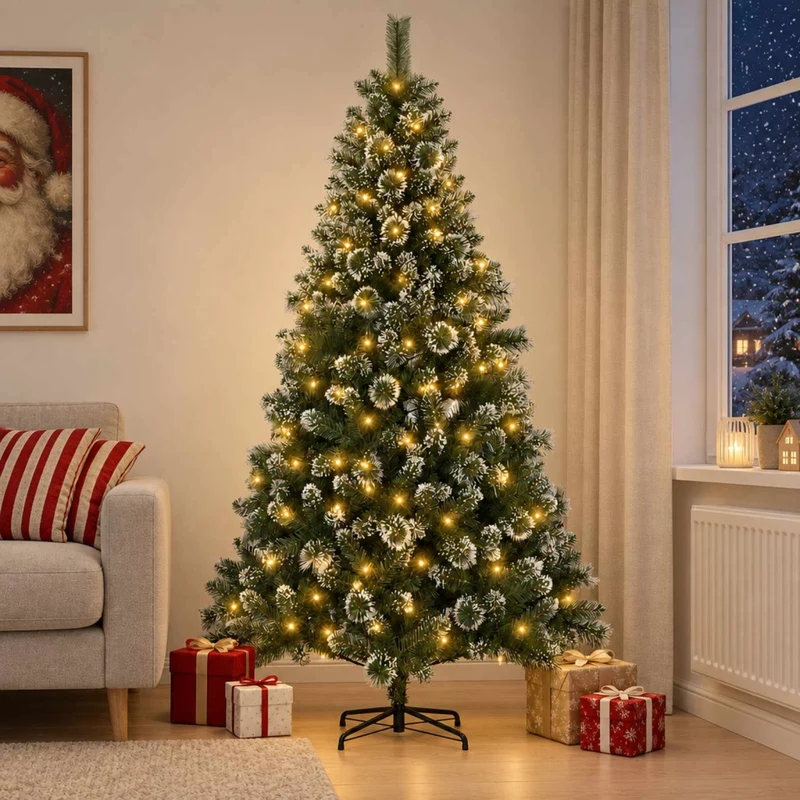 Albero di Natale artificiale 150 cm 150 LED Bianco caldo 3461236