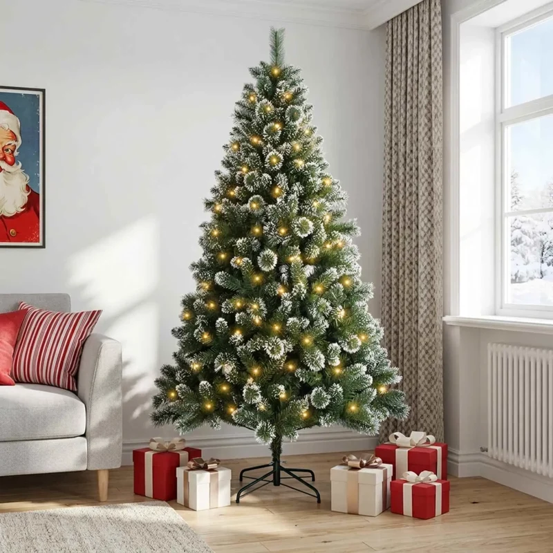 Albero di Natale artificiale 150 cm 150 LED Bianco caldo 3461236