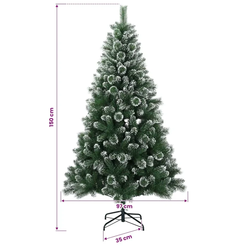 Albero di Natale artificiale 150 cm 150 LED Bianco caldo 3461236