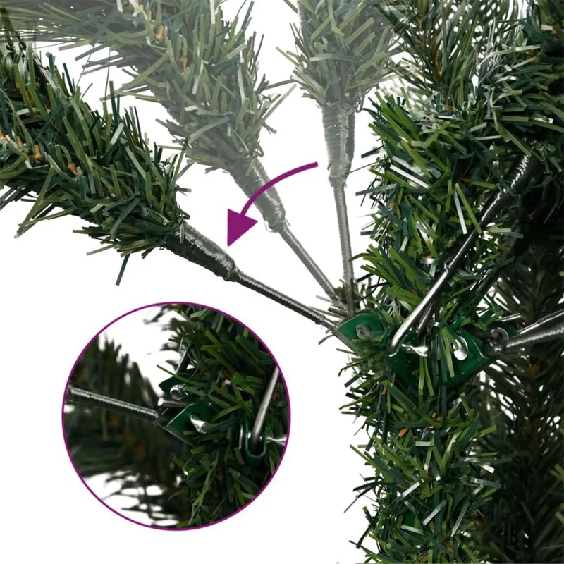Albero di Natale artificiale con palline 210 cm 300 LED 3466395