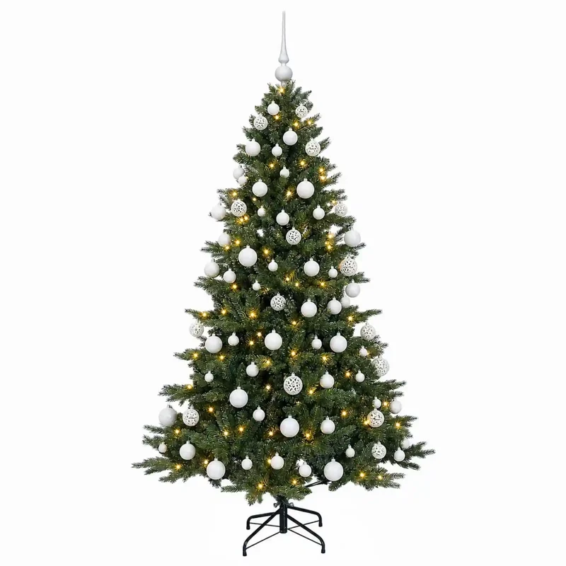 Albero di Natale artificiale con palline 240 cm 300 LED 3467076