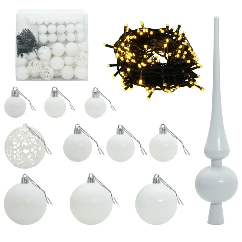 Albero di Natale artificiale con palline 240 cm 300 LED 3467076