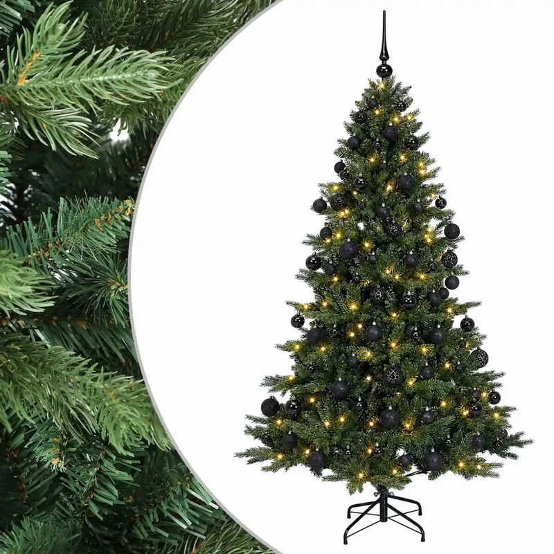 Albero di Natale artificiale con palline 240 cm 300 LED 3466396