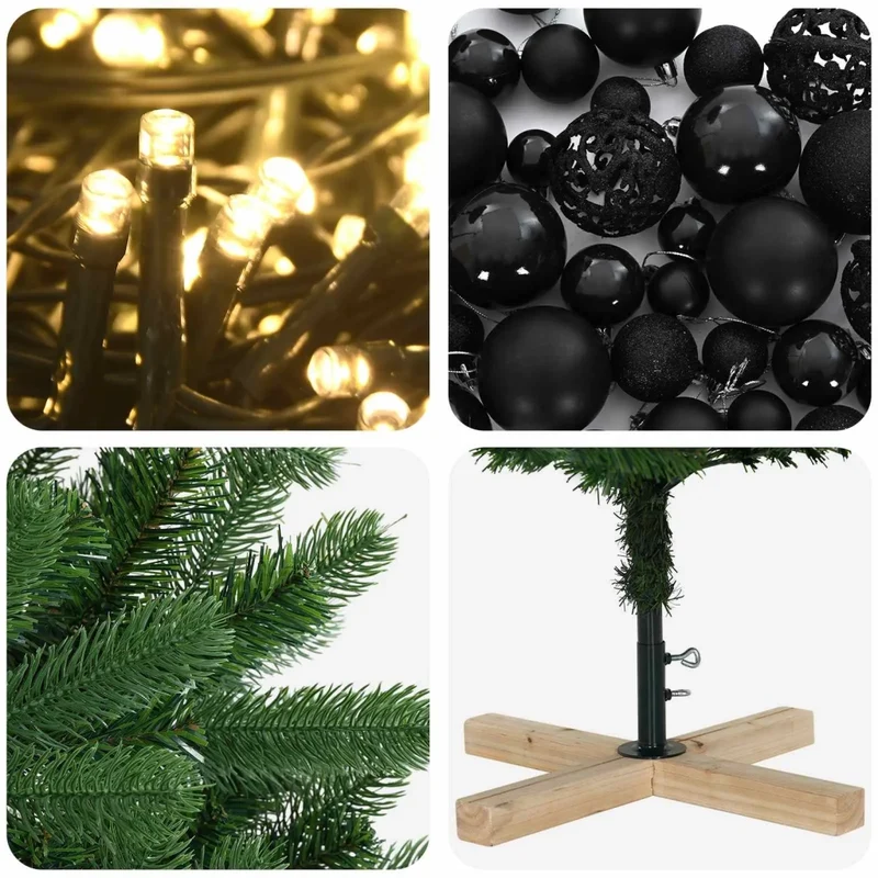 Albero di Natale artificiale con palline 120 cm 150 LED 3461410