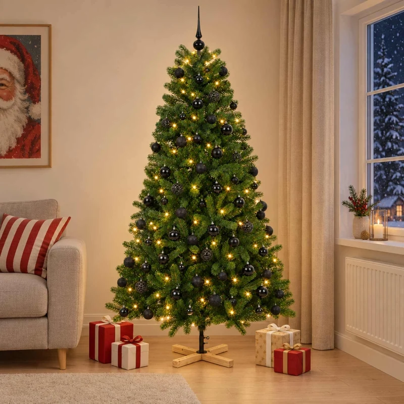 Albero di Natale artificiale con palline 240 cm 300 LED 3461414