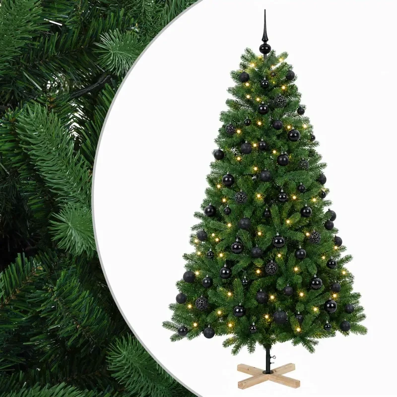 Albero di Natale artificiale con palline 240 cm 300 LED 3461414