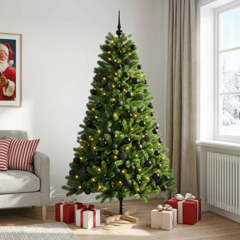 Albero di Natale artificiale con palline 240 cm 300 LED 3461414