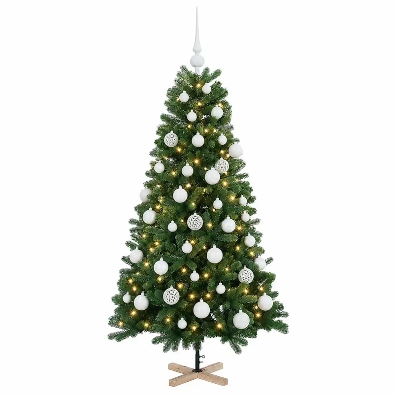 Albero di Natale artificiale con palline 120 cm 150 LED 3461420