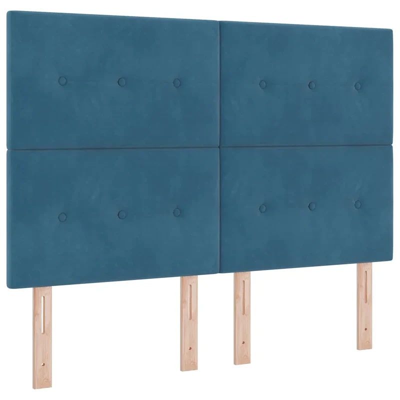 Letto a molle con strisce LED Blu 140 x 190 cm Velluto 3343866