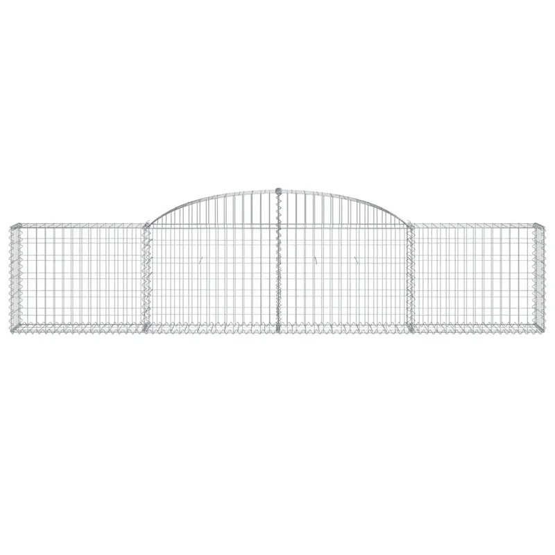Cesti Gabbioni ad Arco 20 pz 300x30x60/80 cm Ferro Zincato 3146499