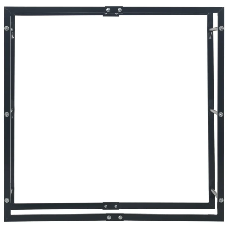 Rastrelliera per Legna da Ardere Nera 100x25x100 cm in Acciaio 286288