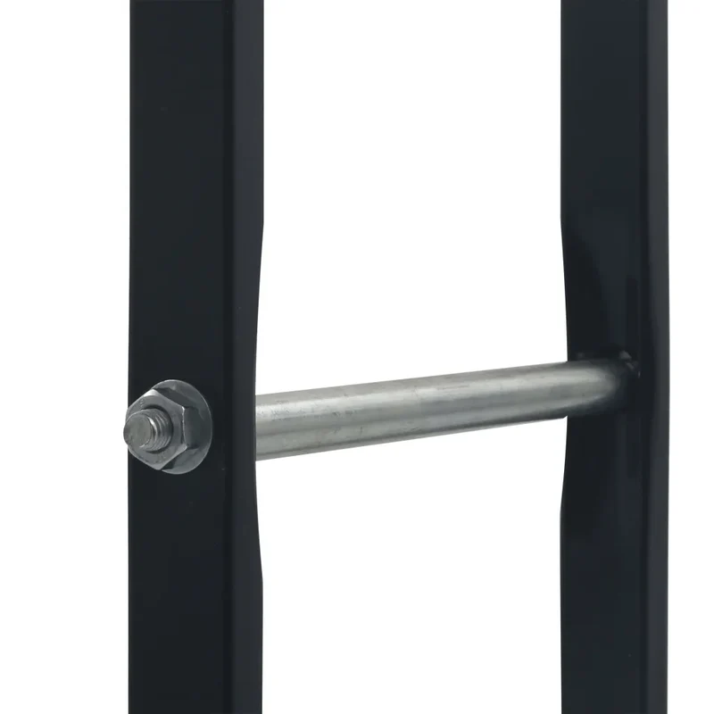 Rastrelliera per Legna da Ardere Nera 100x25x100 cm in Acciaio 286288