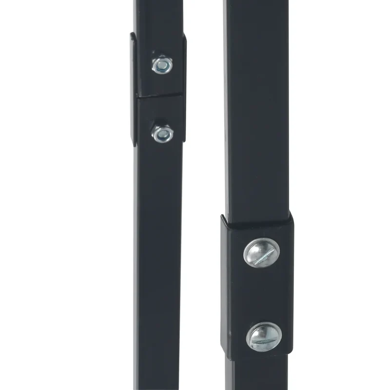 Rastrelliera per Legna da Ardere Nera 100x25x100 cm in Acciaio 286288