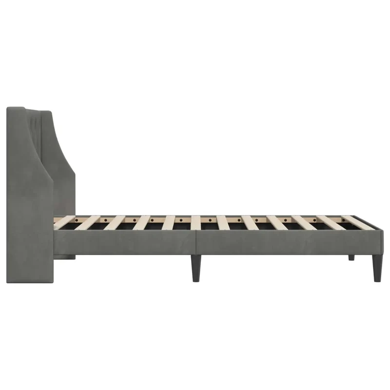 Struttura del letto Grigio Scuro 100 x 190 cm Velluto 42027461