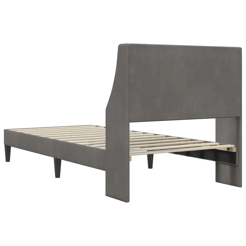 Struttura del letto Grigio Scuro 100 x 190 cm Velluto 42027461