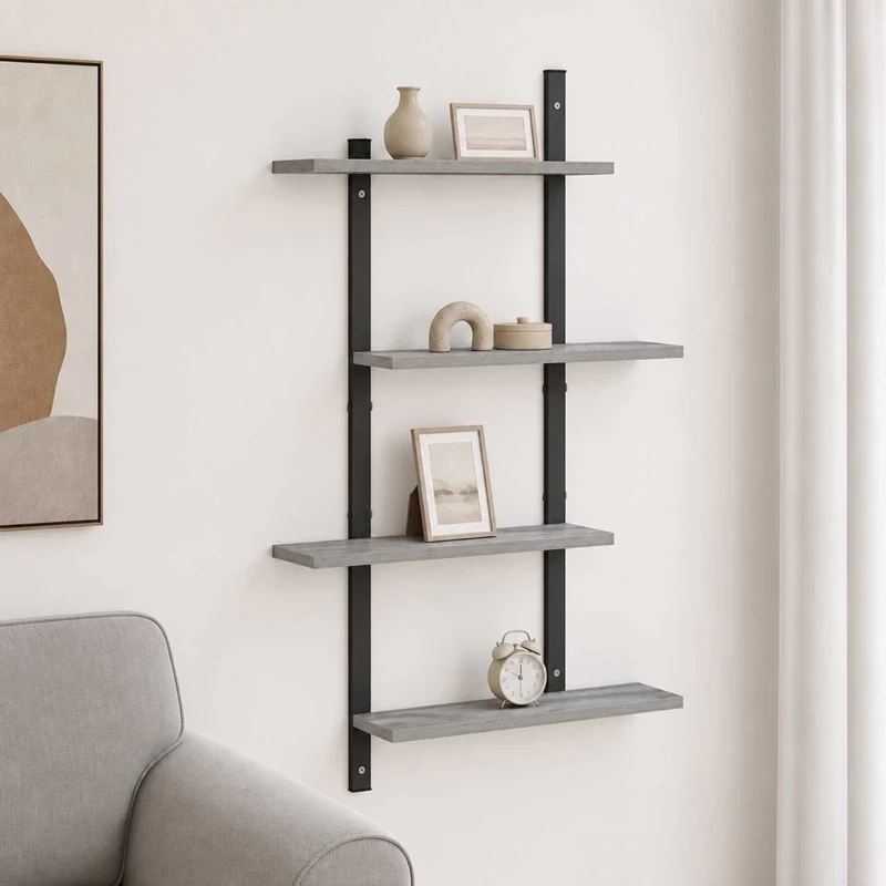 Scaffale da parete Sonoma grigio 61 x 13,5 x 105,5 cm 8020422