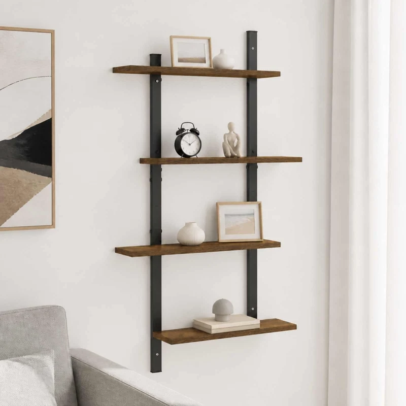 Scaffale da parete Rovere Fumo 61 x 13,5 x 105,5 cm 8020421