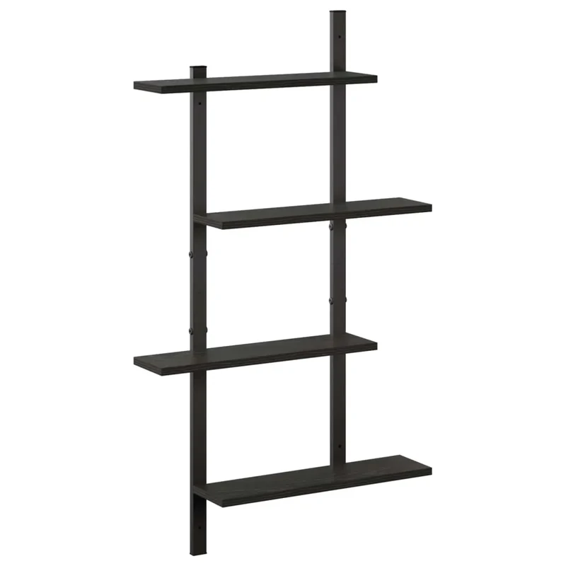 Scaffale da parete Rovere Nero 61 x 13,5 x 105,5 cm 8020419