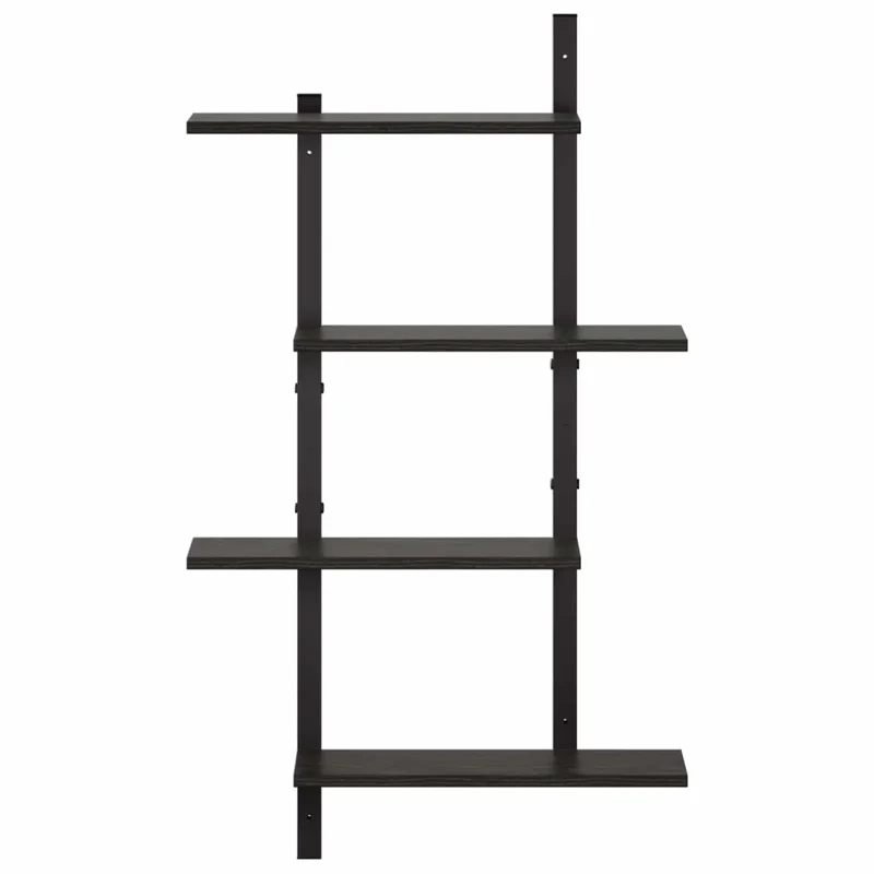 Scaffale da parete Rovere Nero 61 x 13,5 x 105,5 cm 8020419