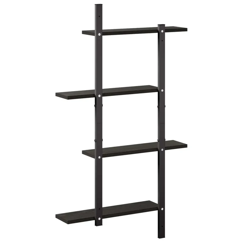 Scaffale da parete Rovere Nero 61 x 13,5 x 105,5 cm 8020419