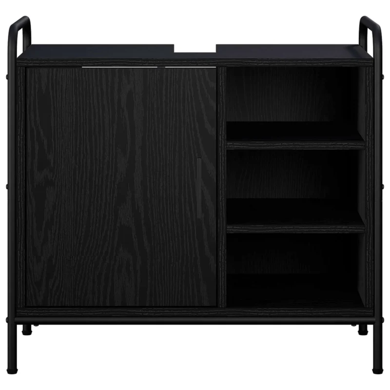 Mobile da Bagno Rovere Nero 65,5 x 34 x 61 cm 8014070