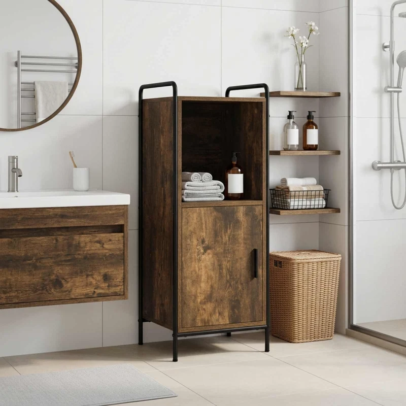 Mobile da Bagno Rovere Fumo 40 x 36 x 99,5 cm 8014036