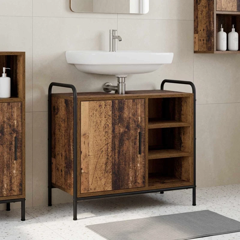 Mobile da Bagno Legno antico 65,5 x 34 x 61 cm 8014074
