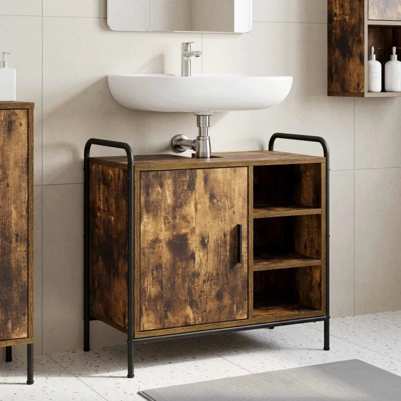 Mobile da Bagno Rovere Fumo 65,5 x 34 x 61 cm 8014072