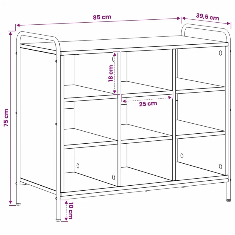 Mobile per scarpe 85 x 39,5 x 75 cm Legno ingegnerizzato 8014023