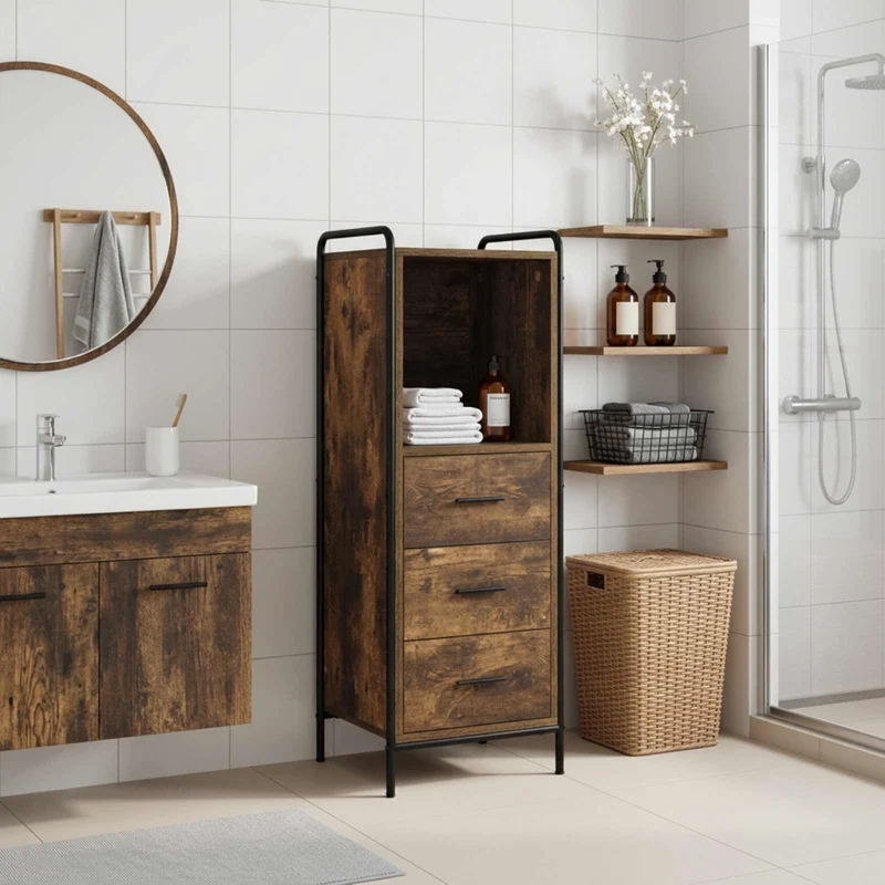 Mobile da Bagno Rovere Fumo 40 x 36 x 109,5 cm 8014048