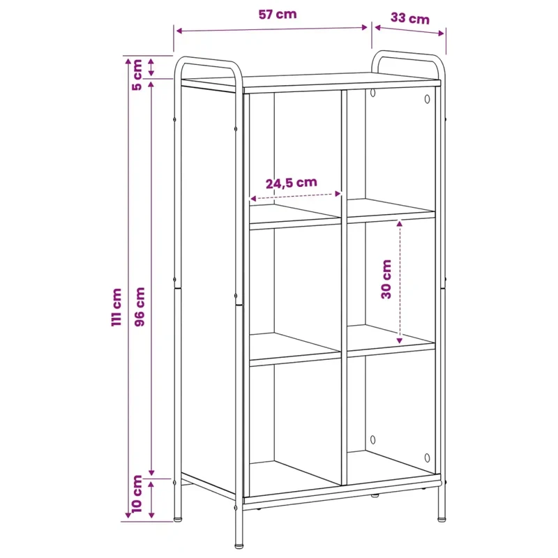 Armadio per Libri 57 x 33 x 111 cm Legno ingegnerizzato 8013957