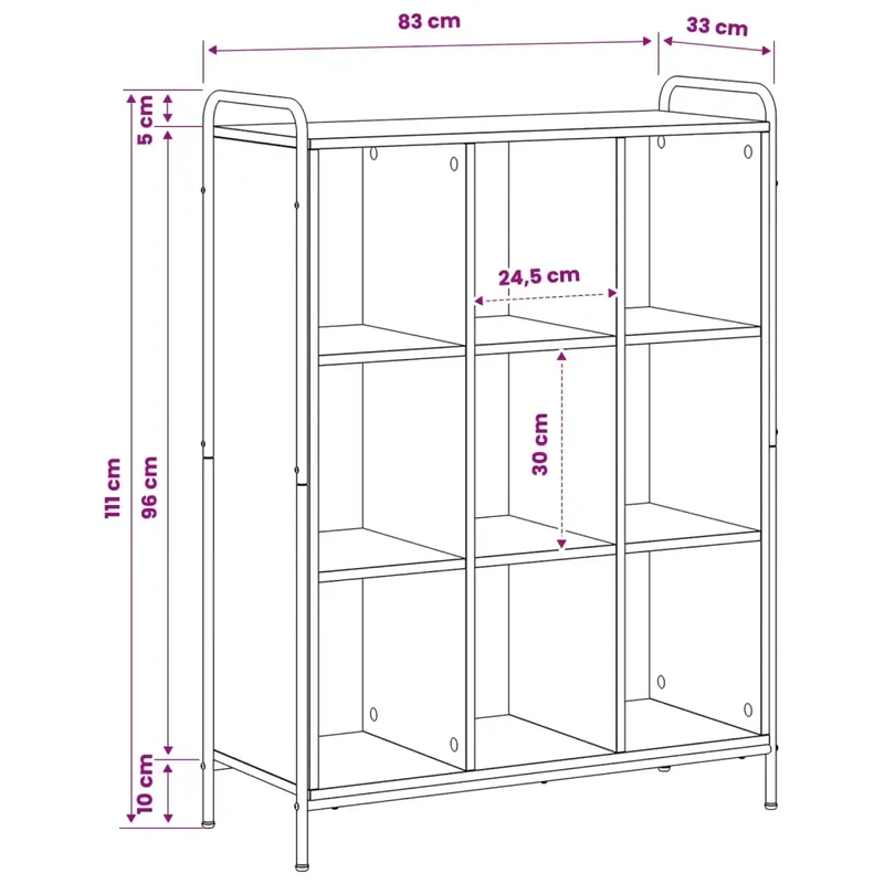 Armadio per Libri 57 x 33 x 111 cm Legno ingegnerizzato 8013964