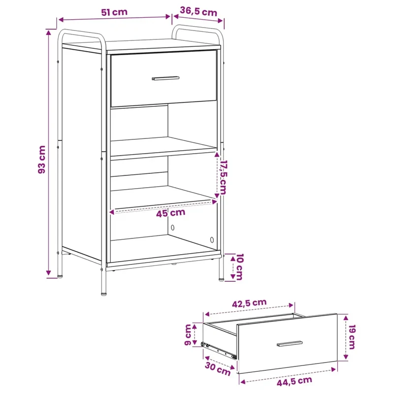 Mobile per scarpe 51 x 36,5 x 93 cm Legno ingegnerizzato 8014014