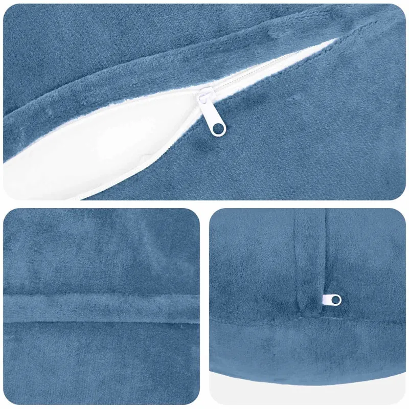 Federa 6 pcs HEERLEN Azzurro Ø 40 cm Flanella 922468