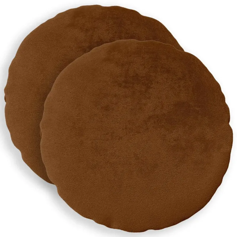 Federa 2 pcs HEERLEN Marrone Chiaro Ø 40 cm Flanella 922465