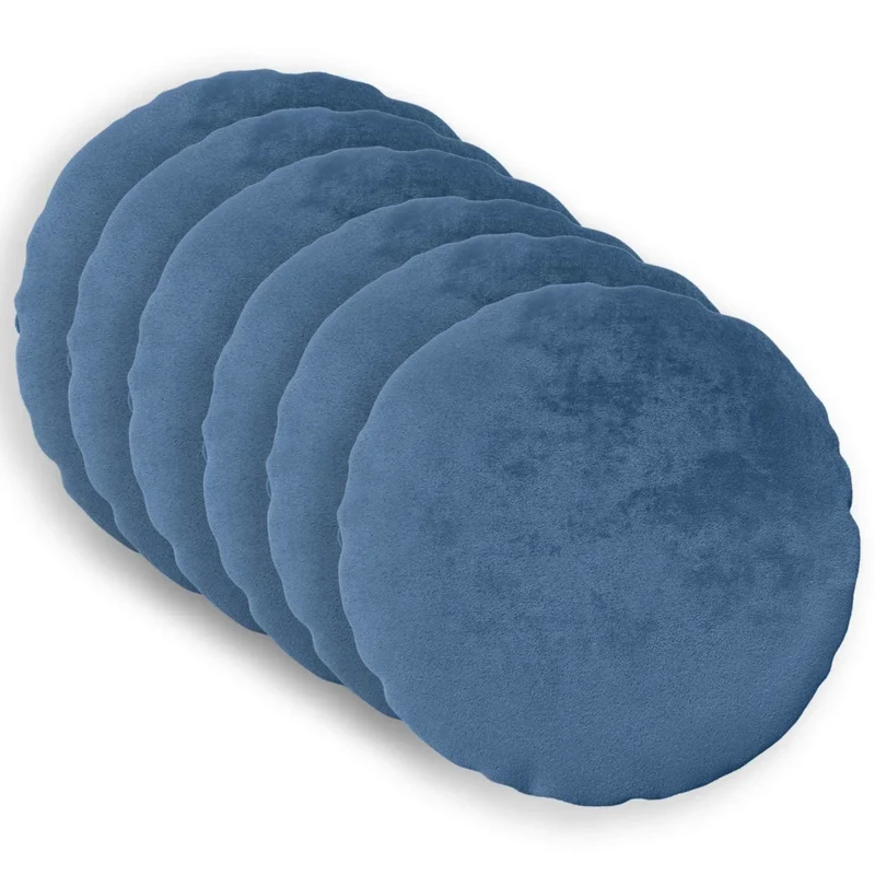 Federa 6 pcs HEERLEN Azzurro Ø 30 cm Flanella 922144